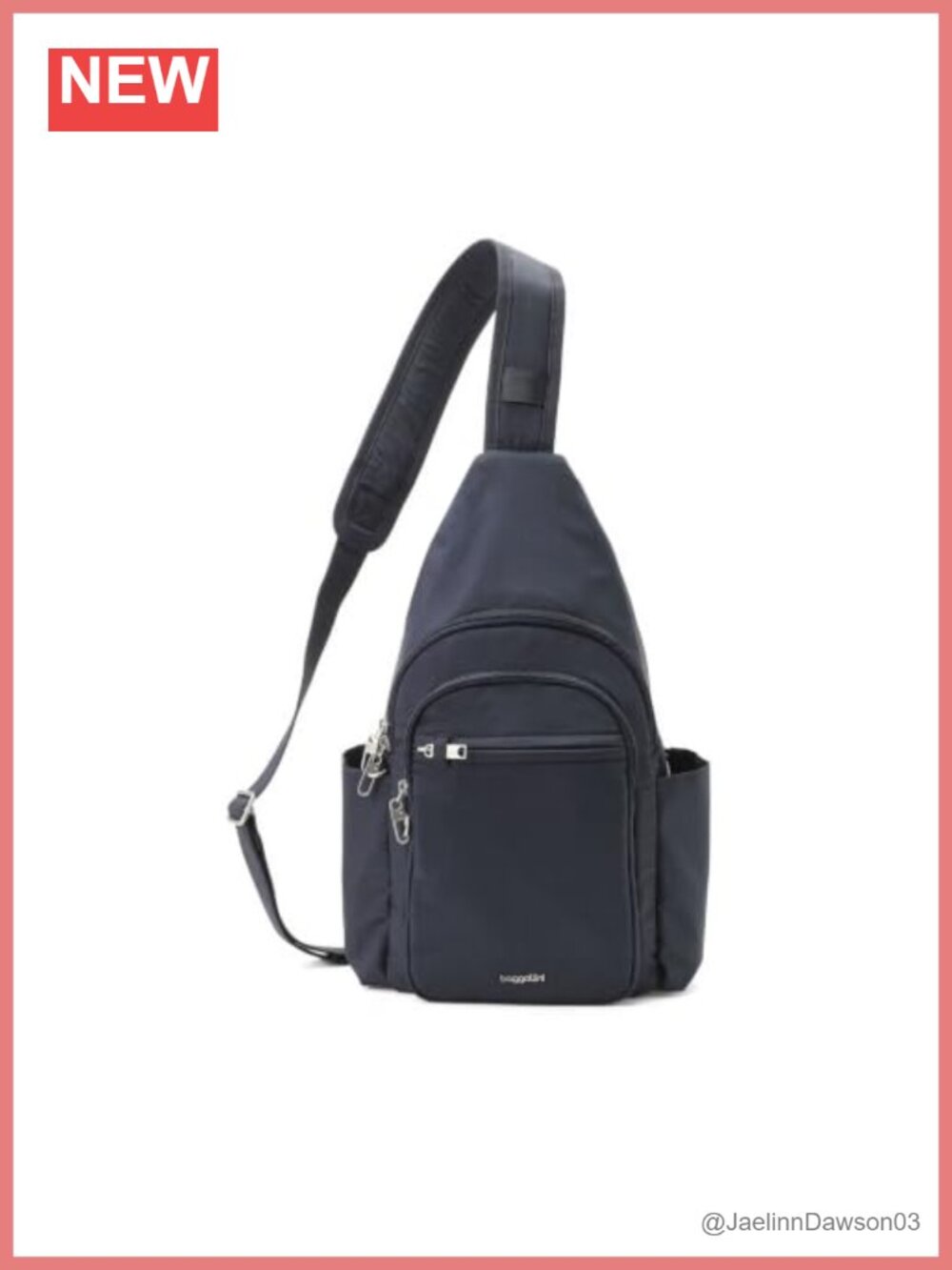 Baggallini Anti-Theft Nylon Sling Bag with RFID Protection